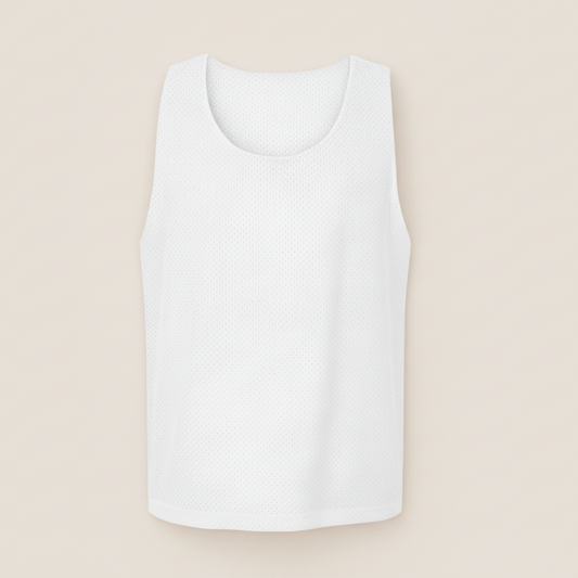 White tank top on a light beige background
